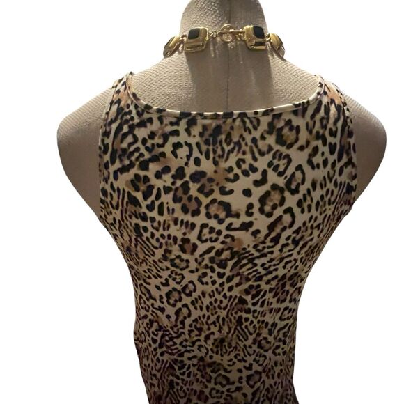 Chico's Women's Top Sz 0 US Small Animal Print Scoop Neck Sleeveless Mature Work - Picture 8 of 10